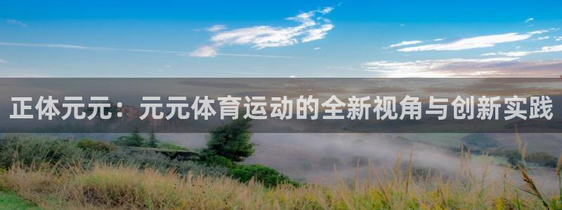 哈哈体育：正体元元：元元体育运动的全新视角与创新实践